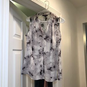 Patterned button up tank